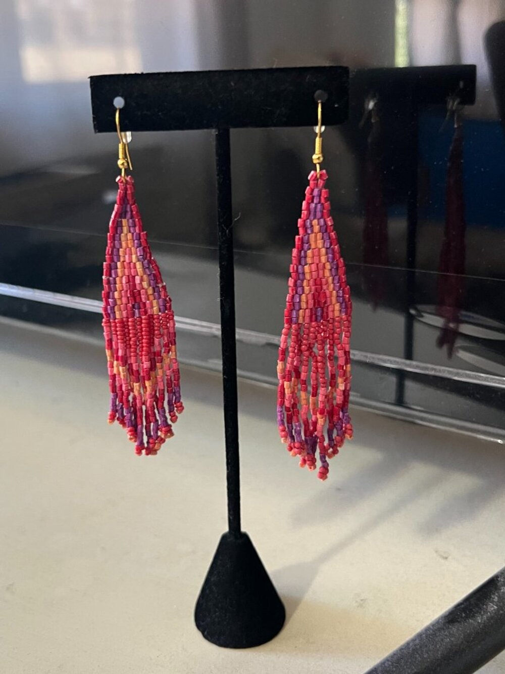 Beads chandelier earrings - new